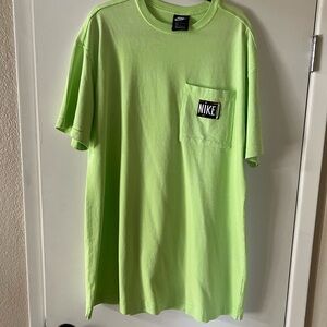 Nike green t-shirt dress. Washed out green color. Sz L. Work a couple of times.